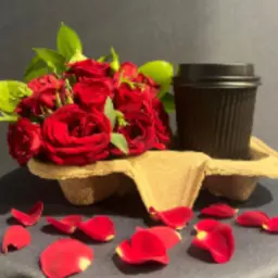 مشروب ساخن مع ورد